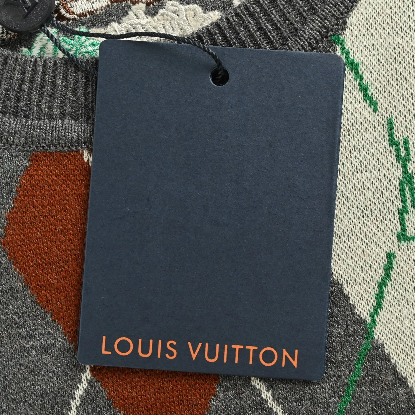Louis Vuitton/Louis Vuitton 25Fw diamond jacquard woolen sweater
